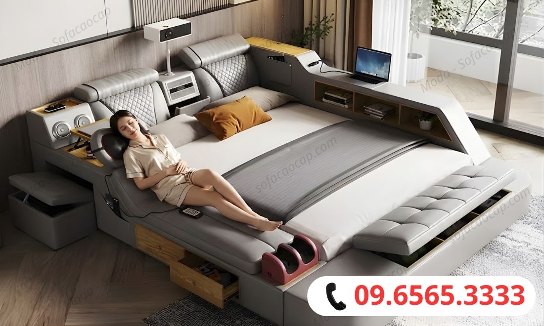 Giường ngủ massage GMX015 giá rẻ tại Nội Thất Moda 