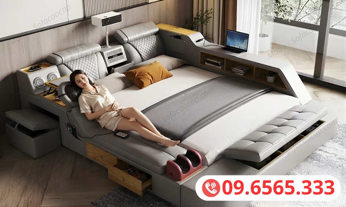 Giường ngủ massage GMX015 giá rẻ tại Nội Thất Moda 