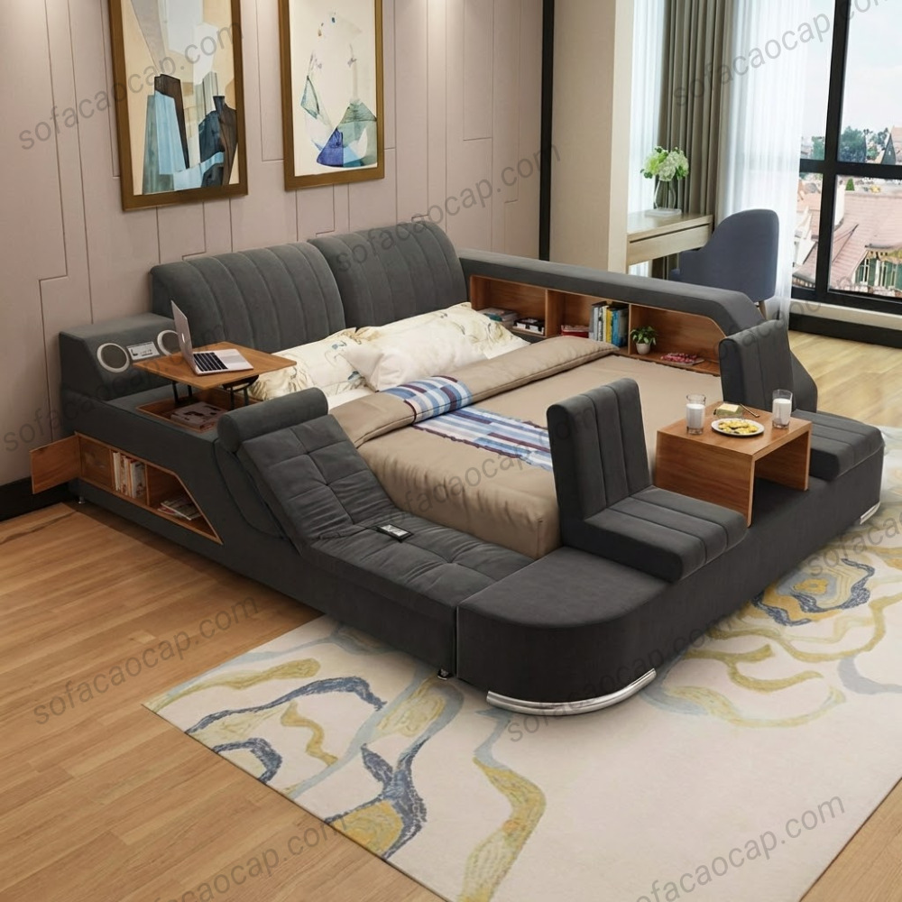 Giường thông minh gm043 màu đen