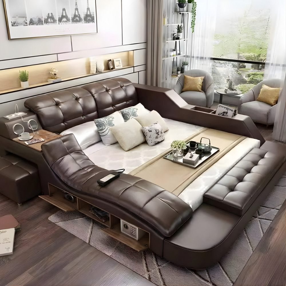 Giường thông minh gmx028 màu nâu