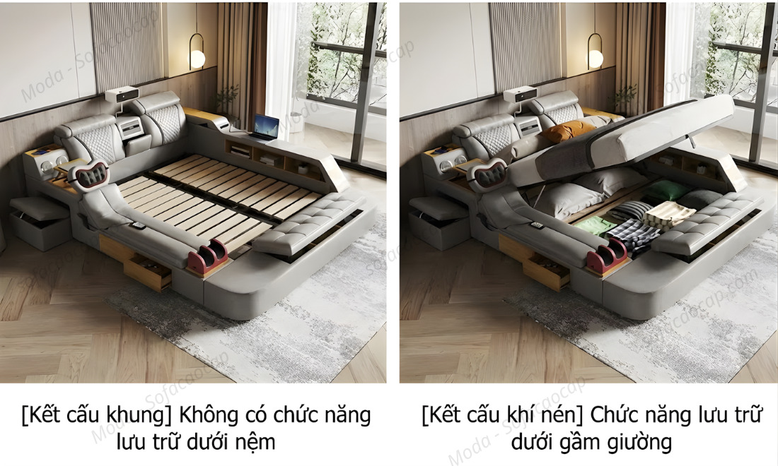 Hai kiểu thiết kế của em giường ngủ này 