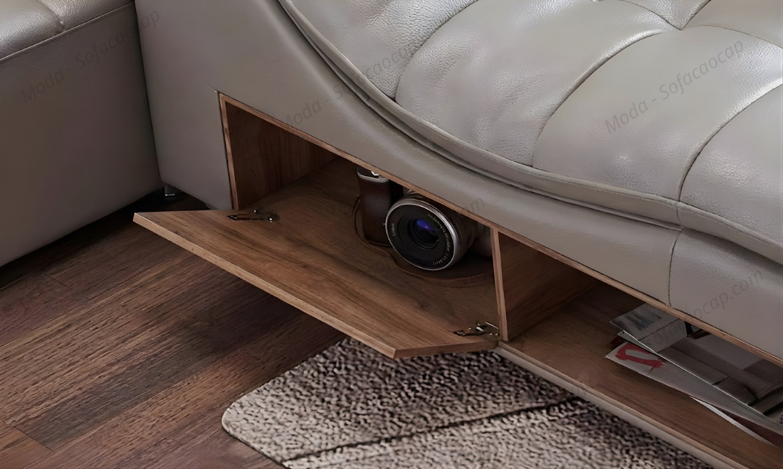 Hộc chứa đồ cạnh két sắt mini của giường ngủ gmx028