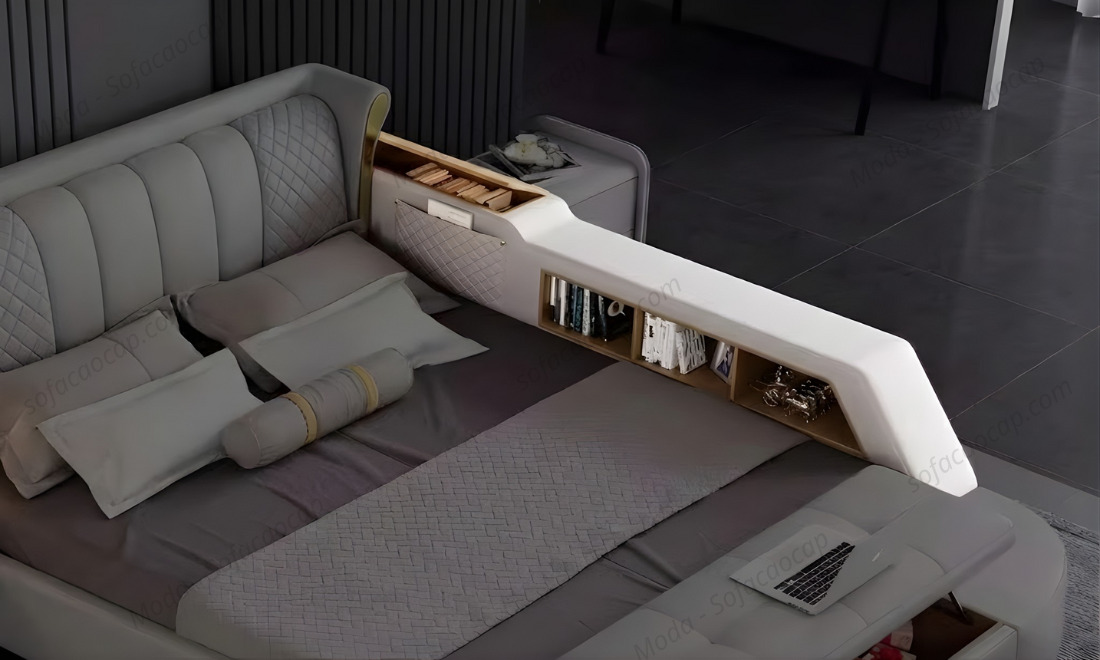 Các hộc tủ, ngăn tủ bên hông giường 