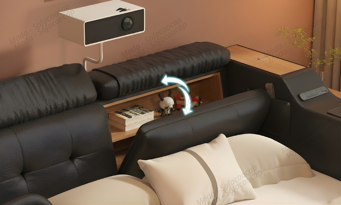 Hộc tủ ẩn chỗ tựa đầu giường 