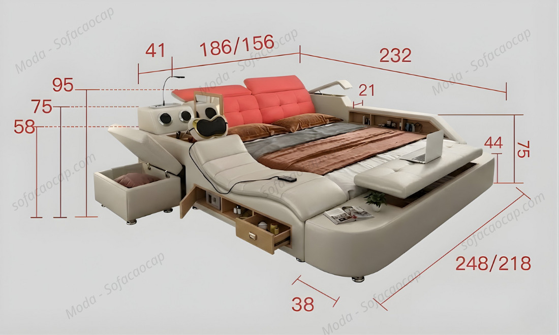 Em giường ngủ này có đủ kích thước cho phòng ngủ to lẫn nhỏ