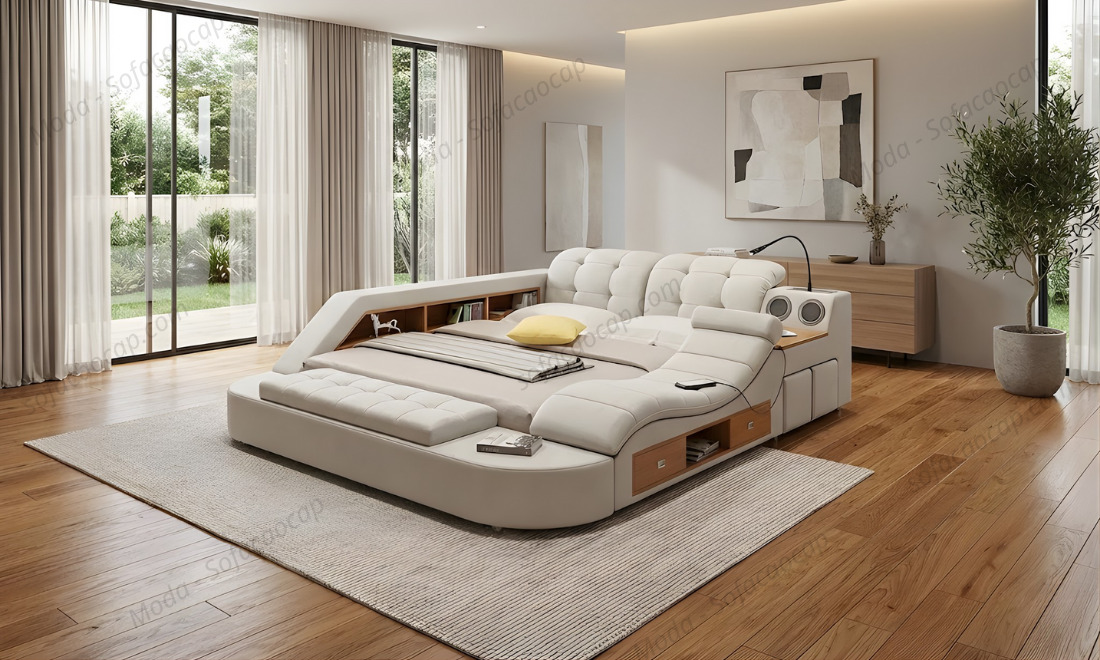 Giường ngủ thông minh đa năng có ghế mát xa GMX 029 đủ kích thước to lẫn nhỏ 