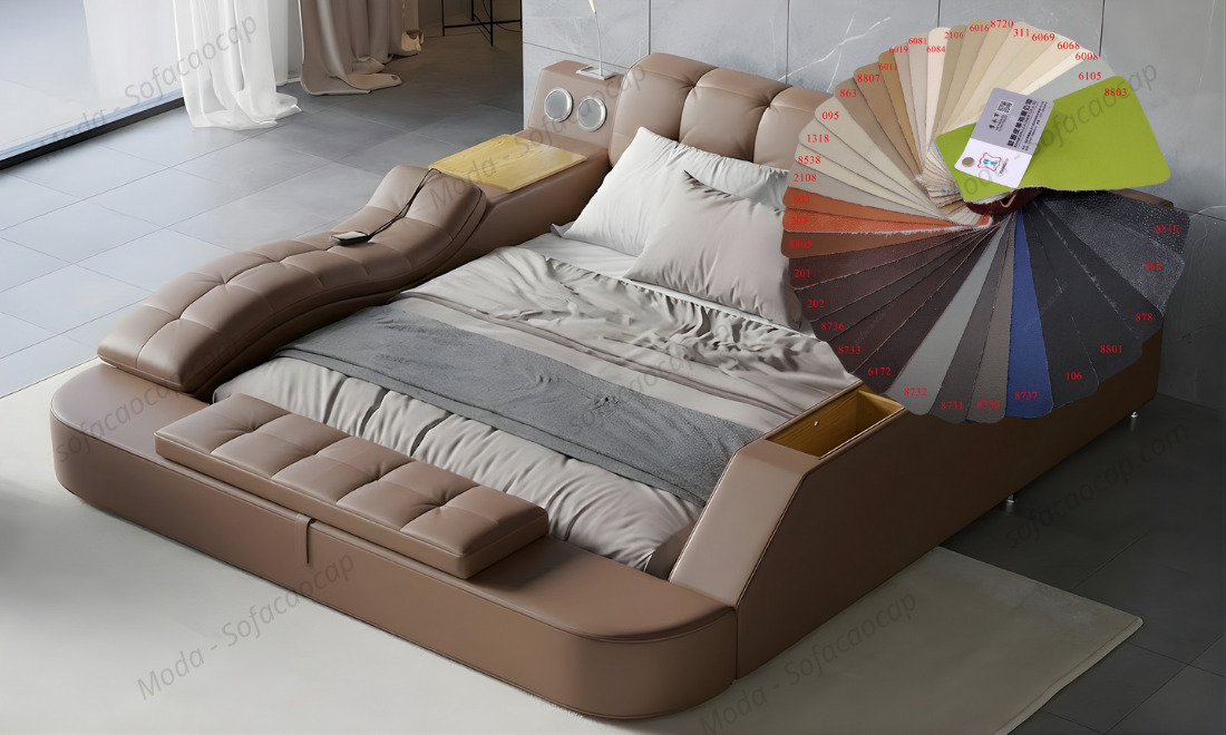 Em giường này có đủ màu sắc để anh chị lựa chọn theo sở thích, phong cách bày trí phong ngủ 