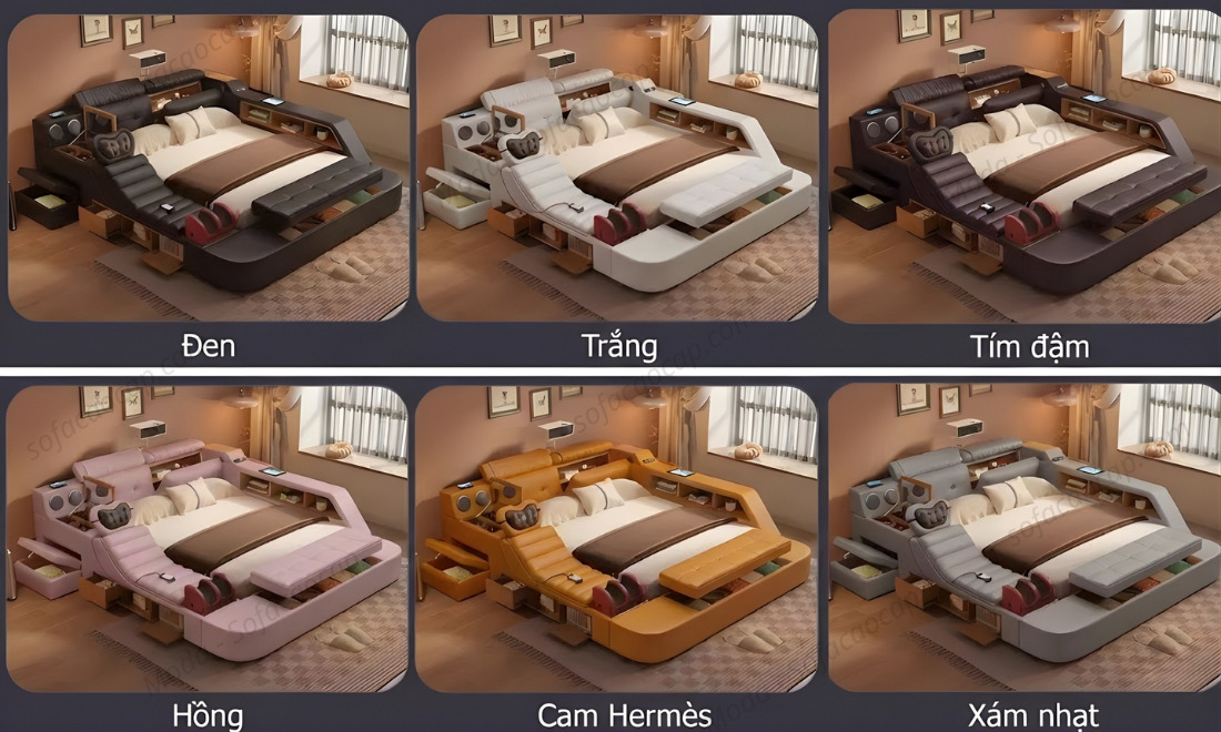 Các màu sắc của giường đang có sẵn tại cửa hàng của Nội thất Moda hiện nay 