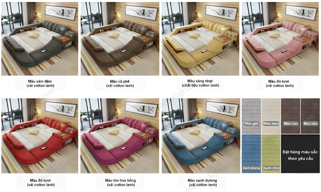 Bảng màu sắc đa dạng của giường tatami đa năng GM X033