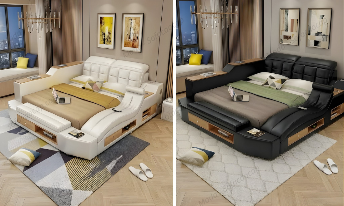 Giường ngủ massage cao cấp này chỉ sở hữu 2 tone màu duy nhất 
