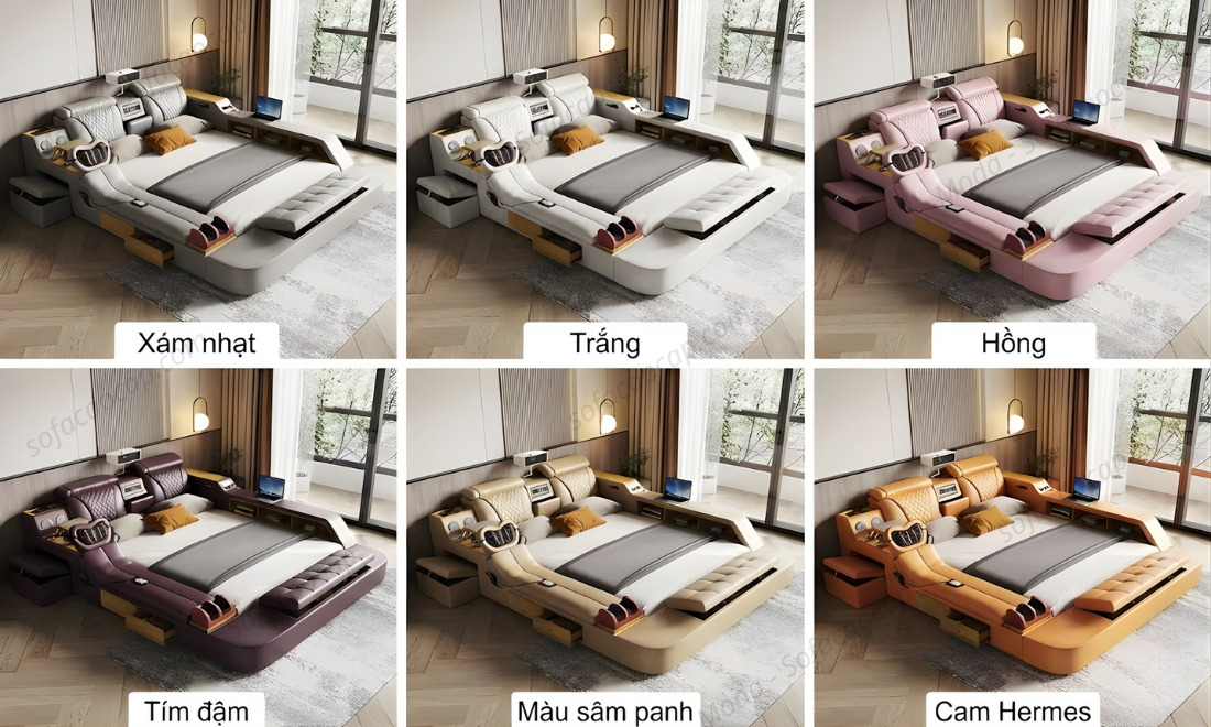 Các màu sắc của giường đang sẵn có tại Moda 