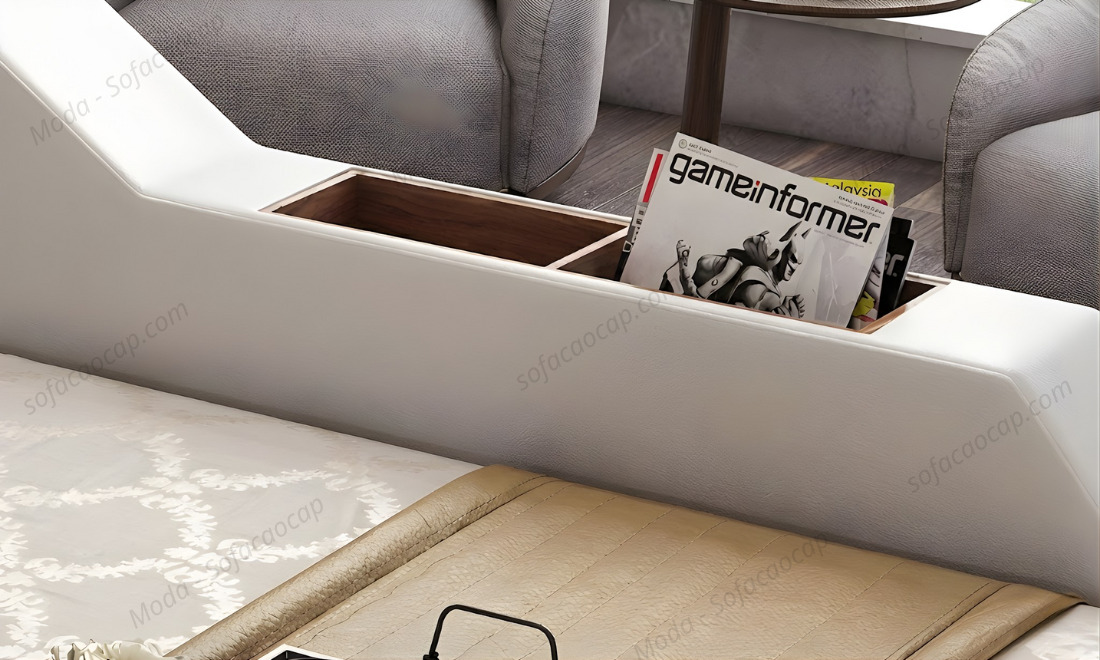 Hộc chứa đồ trên thanh chắn giường 