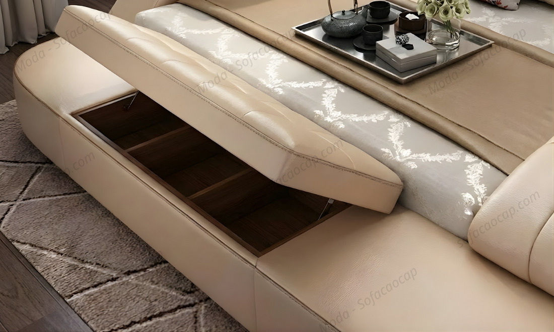 3 ngăn chứa đồ ẩn dưới đệm ghế băng cuối giường 