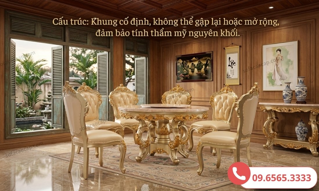 Các chi tiết chạm nổi được mạ vàng sáng bóng