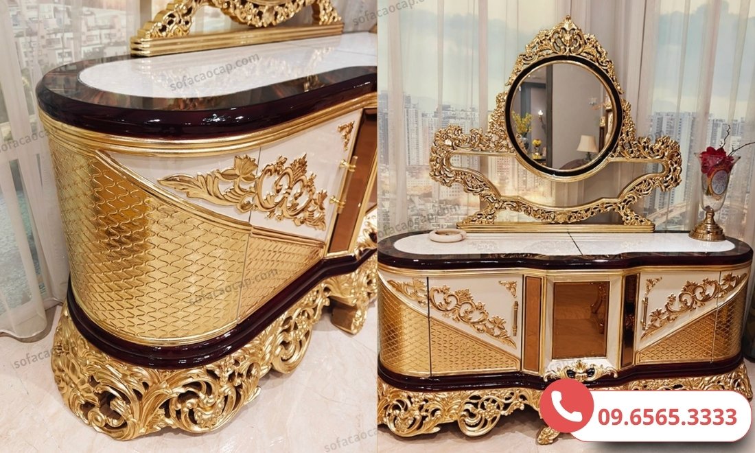 Kỹ thuật dát vàng 24k trên tủ