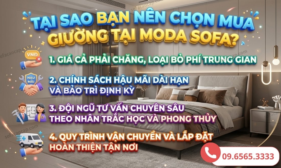 Những lý do Moda là lựa chọn mua giường cao cấp hàng đầu hiện nay