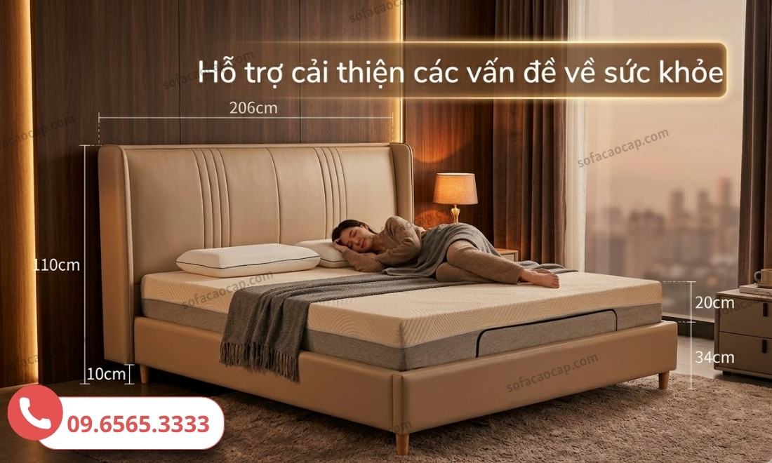 Mang lại giấc ngủ ngon, êm ái nhờ góc nghiêng 45 độ