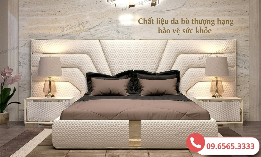 Chất liệu da bò thượng hạng, mang lại sự mềm mại mọi góc nhìn