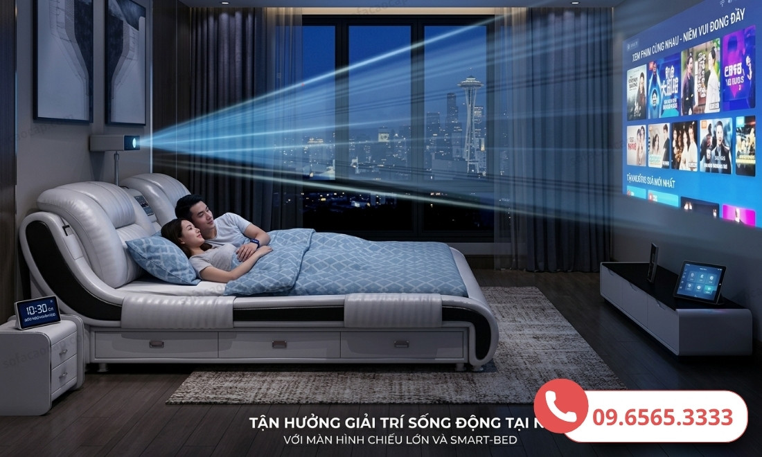 Xem phim giải trí tại gia ngay trên giường