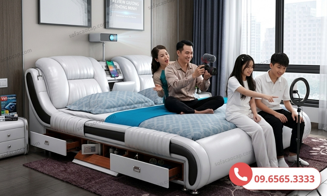 Giường đôi thông minh đa năng từ Moda Sofa